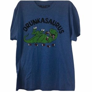 Goliath Blue “Drunkasaurus” Graphic Tee Shirt
